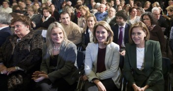 Pilar Elías, Arantza Quiroga, Cospedal y Mari Mar Blanco en el homenaje a las víctimas del terrorismo