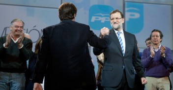 Mariano Rajoy e Ignacio González durante la clausura