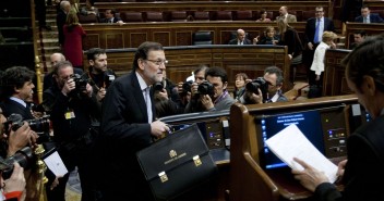Mariano Rajoy a su llegada al hemiciclo  en el DEN 2015