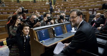 Mariano Rajoy en su escaño  en el DEN 2015