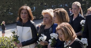 María Dolores de Cospedal, Ana Botella y Cristina Cifuentes en el acto homenaje a las víctimas del 11M