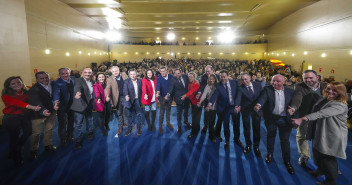 Alberto Núñez Feijóo en un acto con candidatos en Cuenca