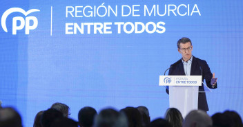 El presidente Núñez Feijóo durante su intervención