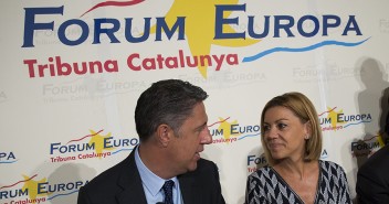 Xavier García Albiol y María Dolores de Cospedal en el Fórum Europa