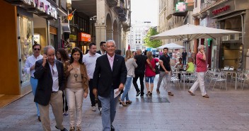 Javier Arenas y Marisa Xandri visitan el Eje Comercial de Lleida