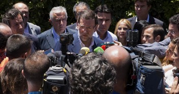 Mariano Rajoy hace declaraciones a los medios