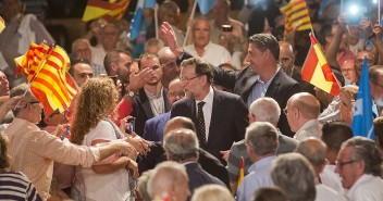 Mariano Rajoy y Xavi García Albiol en el acto de Reus