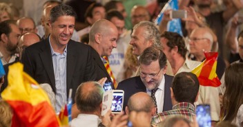 Mariano Rajoy y Xavi García Albiol en el acto de Reus