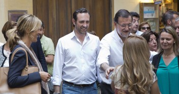 María Salom junto a Mariano Rajoy y José Ramón Bauzá