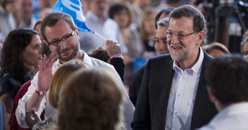 Mariano Rajoy con Javier Maroto en Vitoria