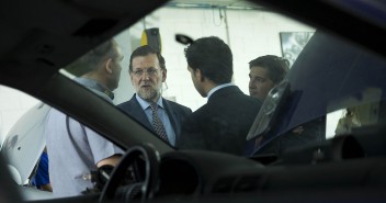 Mariano Rajoy durante su visita a un centro de Formación Profesional