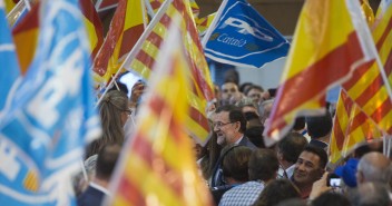 Mariano Rajoy a su llegada al acto de Barcelona