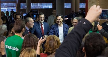 Mariano Rajoy y Juanma Moreno en Málaga