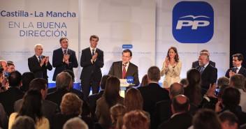 El Presidente del Partido Popular, Mariano Rajoy, al inicio de su intervención