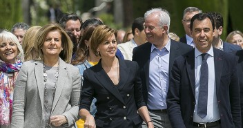 María Dolores de Cospedal su llegada al acto de presentación de candidatos