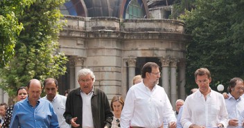 Mariano Rajoy y Alberto Núñez Feijóo visitan el municipio pontevedrés de Mondariz Balneario