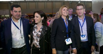Juanma Moreno, Andrea Levy, María Dolores de Cospedal y Alberto Núñez Feijóo