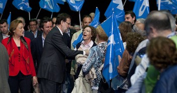 Mariano Rajoy en un acto en Zaragoza