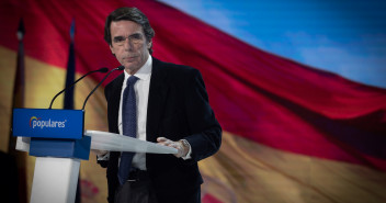 El expresidente del Partido Popular, José María Aznar, durante su intervención en la Convención Nacional