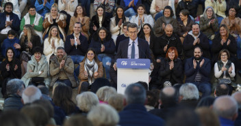 Alberto Núñez Feijóo clausura un acto en Mos