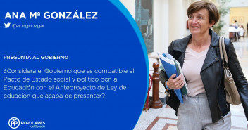 Pregunta de Ana María Gonzalez en la sesión de control al Gobierno en el Senado.
