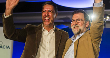 Mariano Rajoy y Xavier García Albiol en el acto de presentación de candidatos del PPC
