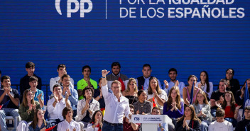 Alberto Núñez Feijóo en el acto en defensa de la igualdad de todos los españoles