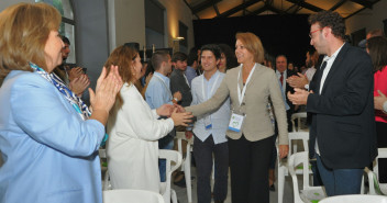 Maria Dolores de Cospedal y Diego Gago en el Congreso de Nuevas Generaciones de Castilla La Mancha