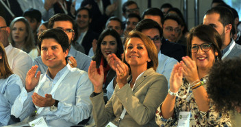 Maria Dolores de Cospedal y Diego Gago en el Congreso de Nuevas Generaciones de Castilla La Mancha