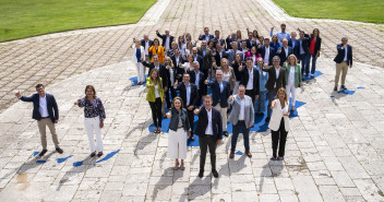 Alberto Núñez Feijóo en Aranjuez con los números 1 de las listas al Congreso 