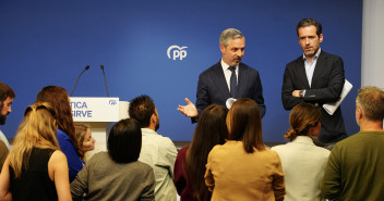 Rueda de prensa de Borja Sémper y Juan Bravo en Génova
