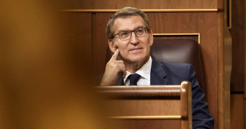 Alberto Núñez Feijóo en la sesión de control al Gobierno