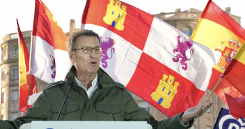 Alberto Núñez Feijóo durante el acto celebrado en Valladolid