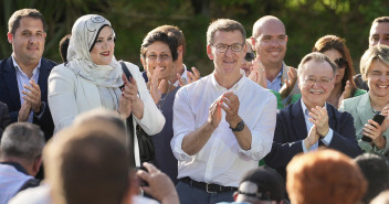 Alberto Núñez Feijóo y Juan Vivas en el acto celebrado en Ceuta