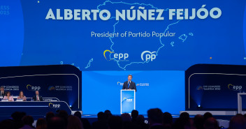 Feijóo en el Congreso del EPP celebrado en Valencia