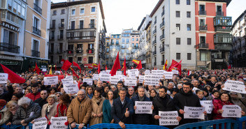 Alberto Núñez Feijóo en la concentración 'Pamplona no se vende'