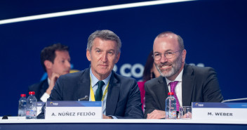 Alberto Núñez Feijóo en el Congreso del EPP en Valencia