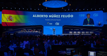 Alberto Núñez Feijóo en el Congreso del EPP en Valencia