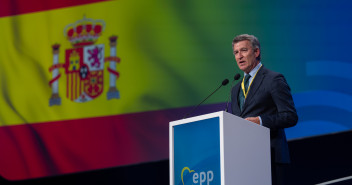 Alberto Núñez Feijóo en el Congreso del EPP en Valencia