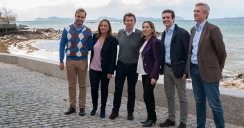 Pablo Casado, Ana Pastor, y Alberto Núñez Feijóo participan en el acto 