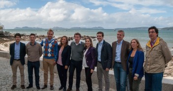 Pablo Casado, Ana Pastor, y Alberto Núñez Feijóo participan en el acto 