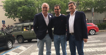 Esteban González Pons con Pablo Pérez Coronado, candidato a la alcaldía de Segovia