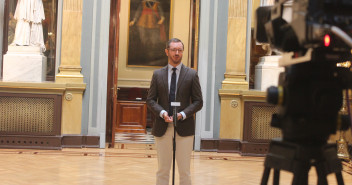 Javier Maroto, en rueda de prensa tras la Junta de Portavoces