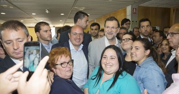 Mariano Rajoy y Pedro Antonio Sanchez en Murcia