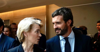 Pablo Casado en Bruselas, con Ursula von der Leyen