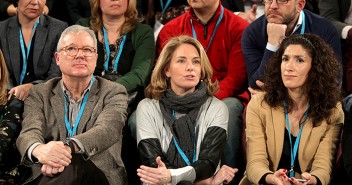 Arantza Quiroga y Ramón Luis Valcarcel en la Convención Nacional 