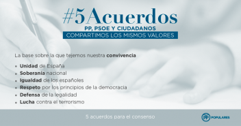 PP, PSOE y Ciudadanos compartimos los mismo valores