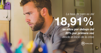 El paro baja del 20% 