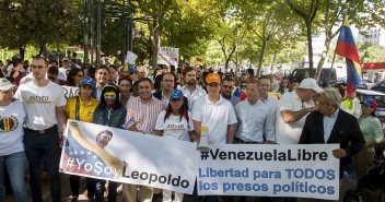Manifestación por la liberación de los presos políticos en Venezuela