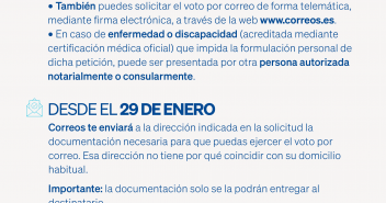 Información sobre el voto por correo para las elecciones al Parlamento de Galicia 2023